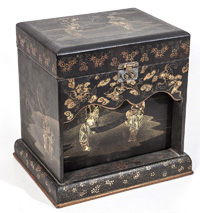 Chinese Lacquered Jewelery Casket
