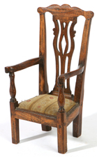 PERIOD CHIPPENDALE DOLL SIZE MINIATURE CHAIR