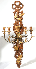 CARVED & GILT WOOD WALL SCONCE