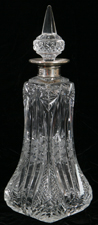 STERLING MOUNTED CUT GLASS COLOGNE