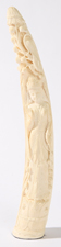 CARVED INDIAN IVORY TUSK