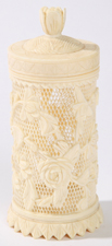 CHINESE CARVED IVORY BOX