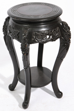 CHINESE CARVED TEAK STAND