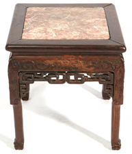 CHINESE M.T. CARVED TEAK STAND