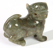 CHINESE CARVED JADE FOO LION