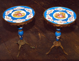 PR. OF FRENCH PORCELAIN STANDS