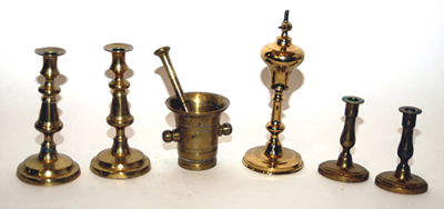 Brass Candlesticks & Miscellaneous