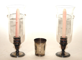 Sterling Julep Cup & Candlesticks