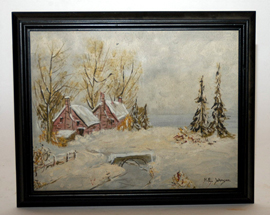 Winter Scene Oil Painting