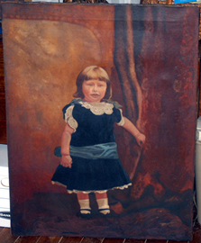 Early Folk Art Painting of Child