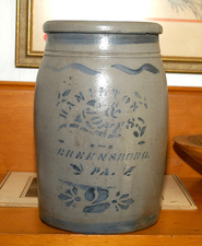 Blue Decorated Greensboro Jar