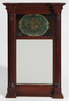 PERIOD FEDERAL MIRROR W/REVERSE PAINTED TABLET