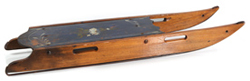 EARLY CHILD'S DECORATED WOODEN SLED