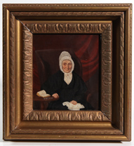 SIGNED 1851 OIL PAINTING OF ELDERLY LADY
