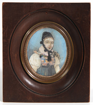 EARLY 19TH CENTURY MINIATURE PAINTING OF LADY