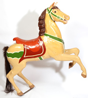 19TH CENTURY WOODEN CAROUSEL HORSE BY FREDERICK HEYN 