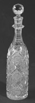 SIGNED STRAUSS FINE CUT GLASS DECANTER