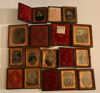 LARGE GROUP OF CASED PHOTOS 