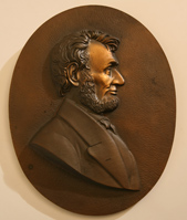 IMPERIAL BRASS PLAQUE OF LINCOLN 