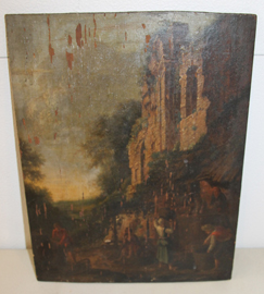 EARLY PAINTING ON WOOD PANEL