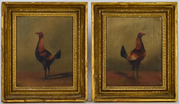 Pair of H. Turner Cockfight Paintings