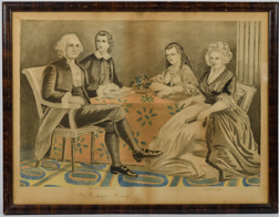Large Pencil Drawing of Washington & Family