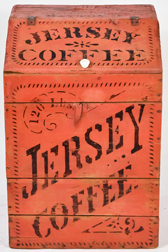 Paint Decorated Wooden Jersey Coffee Bin