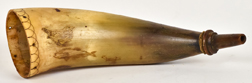 Scrimshaw Carved Powder Horn
