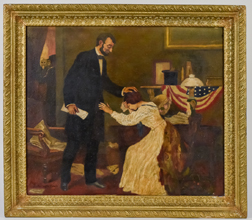 Painting of Lincoln & Mrs Bixby