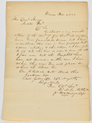 1832 Penn. Letter Dealing with 1832 Presidential Election