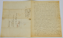 Two MS Letters to Andrew Gregg Secretary of State, Penn.