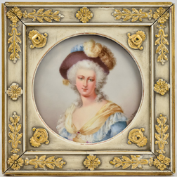 Marie Antoinette on Porcelain by O. Brun 