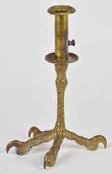 Rooster Foot Cast Bronze Candlestick
