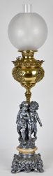 Fine Victorian Figural Banquit Lamp