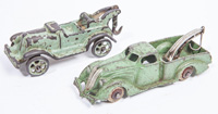 TWO CAST IRON TOW TRUCK