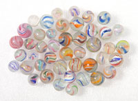 GROUP OF SMALL SWIRL MARBLES