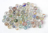 LARGE GROUP OF SMALL SWIRL MARBLES