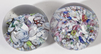 TWO ANTIQUE MILLEFIORI PAPERWEIGHTS