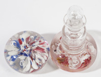 BOTTLE & FLORAL PAPERWEIGHT