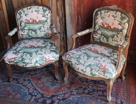 HORSE THEME FRENCH CHAIRS