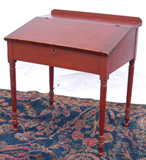 Early Lift Top Desk w/Old Red Paint