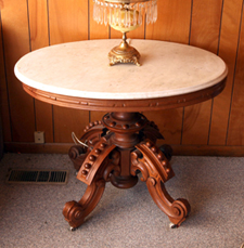 Large Walnut Victorian Thomas Brooks MT Table