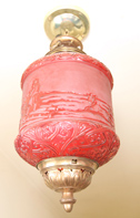 Unusual Victorian Hanging Hall Lamp