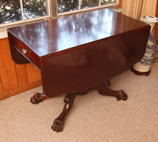 Mahogany Claw Footed Pembroke Table