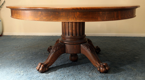 Super Round Oak Claw Foot  Dining Table