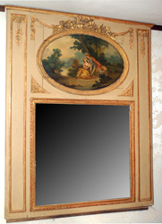Louis XV Style French Trumeau Mirror 19th Century