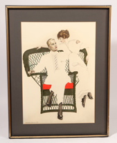 Coles Phillips (Ohio/New York) Hand Painted Lithograph