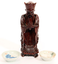Chinese Wood Carving & Porcelain