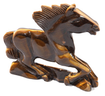 Carved Chinese Tigers-Eye Horse