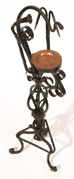 ARTS & CRAFTS WROUGHT IRON ASH STAND 